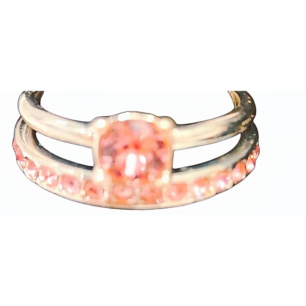 A New Day Pink Sapphire Silver Stacked Rings